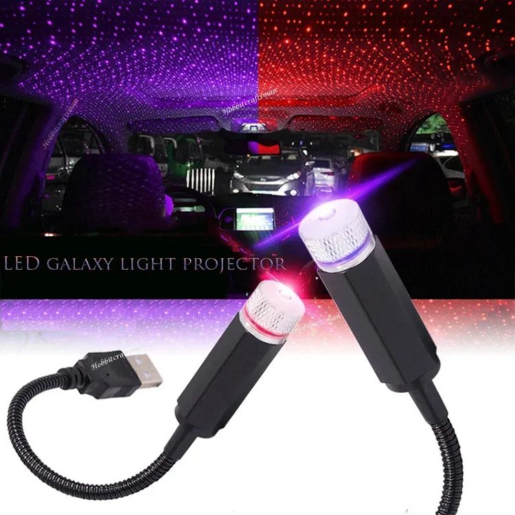 Veilleuse Led USB romantique pour toit de voiture, projecteur de ciel étoilé d'intérieur, lampe décorative d'atmosphère et de galaxie, lampe de décoration réglable