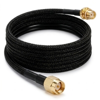 Câble d'extension d'antenne coaxial RF mural S MA-J/S MA-K-L2-2 S MA Mâle vers Femelle 50 Ω avec connecteur plaqué or à faible VSWR