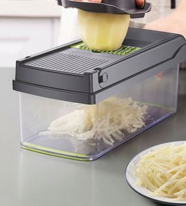 <b>Vegetable</b> <b>Chopper</b> Veggie <b>Choppers</b> Spiralizer <b>Vegetable</b> Slicer Food <b>Choppers</b> with Container Fruit Dicer - Product Image 3