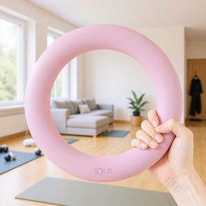 Yoga Pilates <b>Weight</b> Ring <b>Dumbbell</b> 5/8/10/15 LB Anti-slip Silicone Surface Soft Custom Logo Fitness Gym Home Power Ring - Product Image 3