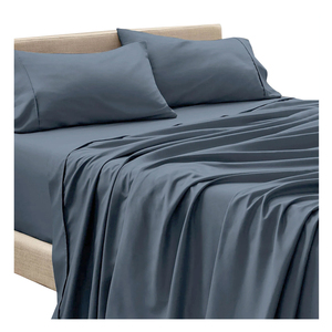 Draps de lit en coton égyptien 200 fils, blancs, tissés, modernes, draps unis - Product Image 4