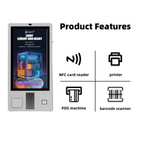 Kiosque de commande en libre-service de 32 pouces, écran tactile capacitif, terminal de paiement, kiosque de paiement automatique, kiosque de service de restaurant, SDK