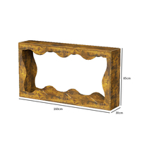 Console moderne en bois massif pour hôtel et maison, pour salon, chambre ou appartement, table élégante en bois pour entrées