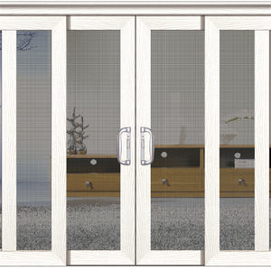 Puerta Plegable de Vidrio Esmerilado Impermeable con Diseño Gráfico de Aluminio Blanco, Puertas Corredizas de Vidrio Usadas <span class=keywords><strong>en</strong></span> <span class=keywords><strong>Venta</strong></span>, Puertas de Acordeón Modernas - Product Image 4
