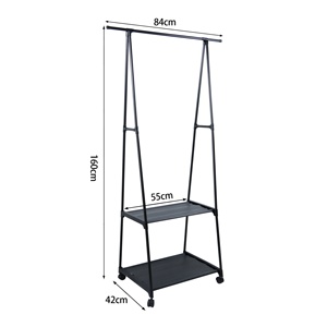 Perchero de tres capas personalizable, polea de suelo, percha móvil multicapa, perchero desmontable independiente moderno Simple - Product Image 6