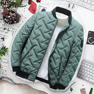 Chaqueta de Plumón Informal para Hombre, Abrigo de Invierno y Primavera, Impermeable, con Cuello Alto, Estilo Vintage - Product Image 3