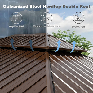 Pergola à double niveau en alliage d'aluminium à toit rigide, <span class=keywords><strong>prix</strong></span> de gros usine, pour camping-car, camping, jardin, espace extérieur haut de gamme - Product Image 4