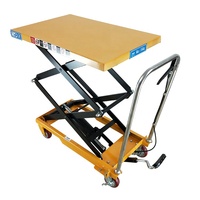 Table élévatrice à ciseaux hydraulique manuelle, vente directe fournisseur chinois, 500kg 350kg, plateforme 1200x610x80mm, meilleur prix