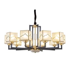 โคมไฟระย้าสไตล์จีนโมเดิร์นมินิมอลแบบเซน  ทำจากทองแดงทั้งชิ้น สำหรับห้องนั่งเล่น ห้องรับประทานอาหาร - Product Image 5