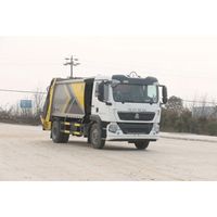 Camion benne à compression hydraulique HOWO 4X2 à châssis léger de 15 m³ à bas prix pour la collecte des déchets urbains et domestiques