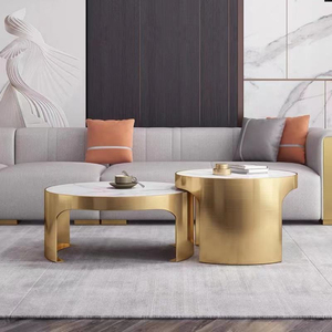 Ensemble de tables basses de luxe haut de gamme Haavk 2025 – Mobilier de salon moderne en acier inoxydable, écologique, durable et facile à nettoyer - Product Image 4
