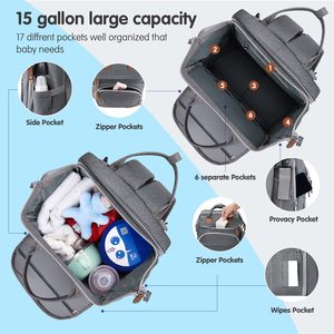 Sac à dos multifonctionnel pour bébé et maman, idéal pour les voyages en plein air, imperméable, portable, toutes saisons, pour papa - Product Image 2