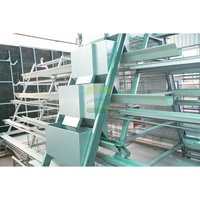 Cage à poulets extensible de type A, 4 niveaux, 5 portes, en acier galvanisé, extension de rangée bout à bout pour ferme