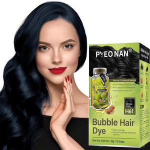 Tinte de Cabello en Espuma sin Amoníaco, Tinte Vegetal en Espuma para Cubrir Canas, Coloración Rápida, Crema en Espuma para el Cabello en Bolsitas - Product Image 2