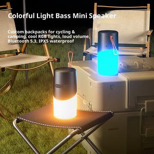 Ambient <b>Light</b> <b>Wireless</b> Blue Tooth Speaker With RGB <b>Light</b> <b>Outdoor</b> Portable Waterproof Portable Subwoofer Small Steel Cannon - Product Image 6