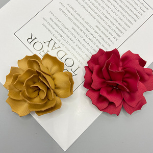 3D Camellia Fabric Flower 6cm Handmade Hair <b>Accessory</b> <b>Wedding</b> Decor For Hair Bags Shoes Clothing - Product Image 4