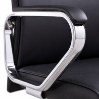 ALINUNU Prix de gros Chaise de bureau personnalisée à dossier moyen pour bureau à domicile en cuir PU pivotante à 360 degrés