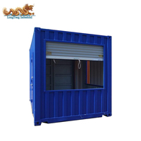 Conteneur d'expédition portable avec porte à enroulement de 10 pieds, couleurs et logo personnalisés, disponible à Tianjin, Qingdao, Shanghai