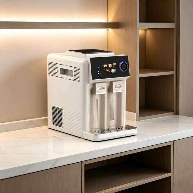 Multi Functional Plastic Ice Maker Countertop 3 in 1 Ice Making Machine Compact Size Low Noise for Commercial Milk Tea Shop Use
