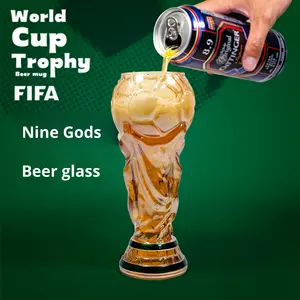 แก้วเบียร์ทรงถ้วยรางวัลฟุต<span class=keywords><strong>บอล</strong></span><span class=keywords><strong>โลก</strong></span> ทำจากแก้วโบโรซิลิเกตคุณภาพสูง บรรจุกล่องของขวัญ เหมาะสำหรับเป็นของที่ระลึกสำหรับแฟนฟุต<span class=keywords><strong>บอล</strong></span> - Product Image 1