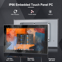 PC industriel tout-en-un sans ventilateur avec écran tactile LCD mural de 10,4, 12,1, 15, 17 et 19 pouces pour le contrôle industriel