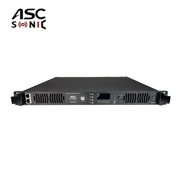 ASCSONIC FN18K4 2026 New Design 4 Channels Dj DSP Digital Amplifier with FIR&Dante AC 110-240V