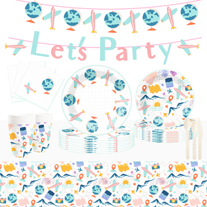 DAMAI - Vajilla Desechable Azul para Fiesta de Graduación, Decoración para Graduación, Platos, Vasos y Servilletas de Papel para Graduados - Product Image 1