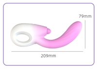 Vibrateur multifréquence 2 en 1 pour femmes, stimulation du point G et du point C, auto-défense, insertion télescopique, propulsion, jouet sexuel en silicone, USB
