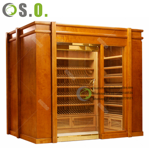 カスタムウォークインシガールームスペインシダーオークブナウッド引き出しと棚と冷却システムシガーハウスHumidorElectricのウォーク - Product Image 6