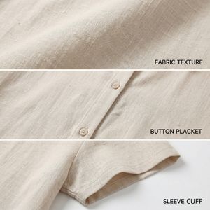 Ensemble de vêtements de détente pour femmes en lin et coton, tenue d'été en 2 pièces, style minimaliste basique, étiquette privée personnalisée - Product Image 2