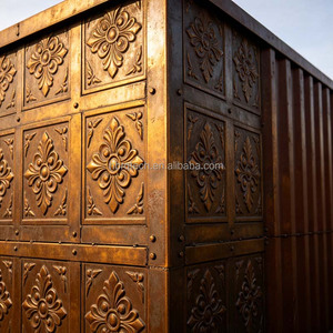 Revestimiento <span class=keywords><strong>de</strong></span> Acero Grabado en Relieve, Impermeable e Ignífugo, <span class=keywords><strong>para</strong></span> Talleres, Decoración <span class=keywords><strong>de</strong></span> Casas Prefabricadas, Panel Metálico Tallado - Product Image 4