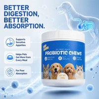 VitaFit Probiotique Soft Chew pour chiens et chats, absorption rapide, soutien immunitaire, santé intestinale, absorption des nutriments, huile de poisson, calcium, toutes races