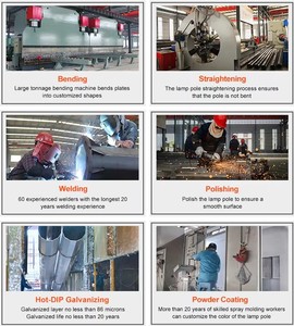 <span class=keywords><strong>Poste</strong></span> <span class=keywords><strong>Eléctrico</strong></span> de Acero Galvanizado SLOER de 10m 11m 15m 18m 20m 25m 20 Pies, Torre Monopolar Poligonal Octagonal para Servicios Públicos - Product Image 4
