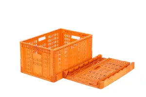 Plastic Vegetable And Fruit Storage Folding Crate Agricultural Milk Beer Plastic Folding Crate