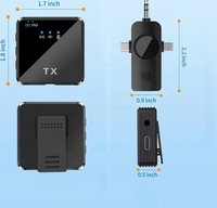 Nouveau microphone cravate sans fil professionnel F11-2 à double microphone pour enregistrement sur téléphone portable, vidéo en extérieur