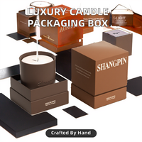Boîtes d'emballage en carton rigide de haute qualité personnalisées de 4 mm pour bocaux parfumés, insert en mousse, lamination mate, texture papier, estampage de logo en feuille