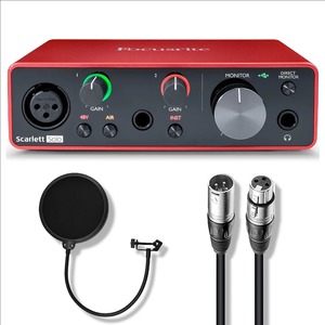 Interfaz de Audio USB Focusrit Scarlets2I2 de Tercera Generación - Grabación, Composición, Transmisión, Podcasting, Fidelidad, Grabación con Calidad de Estudio - Product Image 1