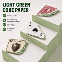 Rouleaux et feuilles de carton pour l'impression de jeux de cartes, papier cartonné vert, grammage 350/360/370/380g, fourniture d'usine