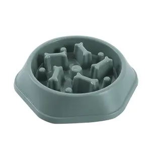 Großhandel Knochen förmige Pet Anti Choke Slow Feeding Bowl Langlebige PP Dog Bowl Slow Feeder Pet Bowls