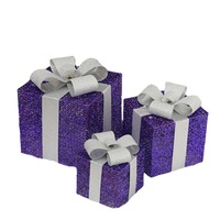 Große Metall Weihnachts dekoration Lichter Umwelt freundliche monti erbare Geschenk boxen für Einkaufs zentren & Hotels Szenen aufbau
