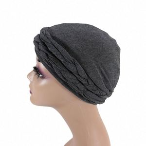Gorro turbante de seda pre-atado con trenza para mujer, gorro para quimioterapia, pañuelo para la cabeza, regalo - Product Image 2