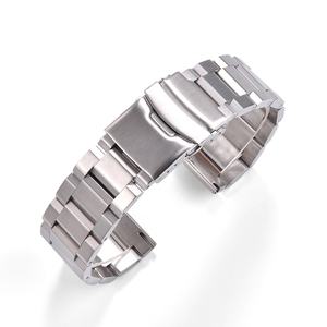JUELONG <span class=keywords><strong>Bracelet</strong></span> de montre en acier inoxydable à trois maillons avec barres à ressort à dégagement rapide <span class=keywords><strong>Bracelet</strong></span> de remplacement pour hommes et femmes - Product Image 1