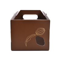 Emballages pliables écologiques en matériaux recyclés pour gâteaux, personnalisables avec logo en feuille d'or, pour chocolats et pâtisseries de qualité alimentaire, vente en gros