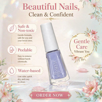 Vernis à ongles pelable à base d'eau, non toxique, à séchage rapide, végétalien, qualité salon, sans cruauté animale, pour la vente en gros sous marque privée