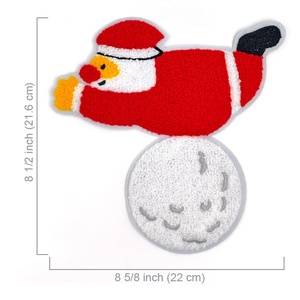 Adorable parche de Papá Noel bordado de bola de nieve Lona de PVC para ropa - Product Image 2