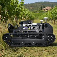 Tondeuse à gazon tout-terrain agricole, mini-tondeuse robotisée à moteur essence avec roues en caoutchouc pour jardin