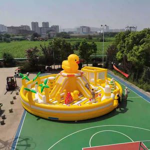 Bassin à Bébés Gonflable Géant Personnalisé en Caoutchouc Coloré, Équipement d'Amusement Commercial Multi-Toboggans, Marque <span class=keywords><strong>YFN</strong></span>, Garantie 1 An - Product Image 1