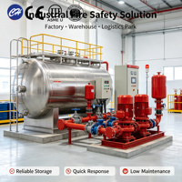 Réservoir d'eau horizontal pour la protection incendie 10000-200000L en acier inoxydable 304, réservoir de retenue incendie CE ISO