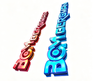 Enseigne lumineuse en lettres 3D en acrylique RGB LED, logo personnalisé, lettres lumineuses magiques multicolores pour la décoration de restaurants et de cafés