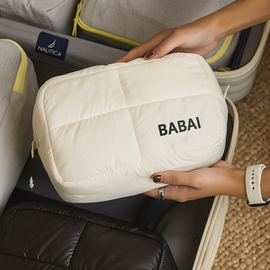 Dễ Thương Puffy Đám Mây Trang Điểm Túi Cho Phụ Nữ Công Suất Lớn Du Lịch Mỹ Phẩm Tổ Chức Vệ Sinh Cá Nhân Lưu Trữ Pouch - Product Image 1